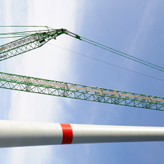 Windkraftanlagenbau Industriefoto