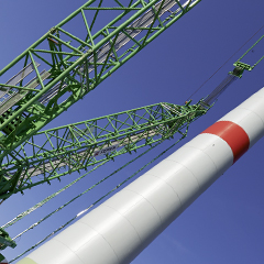 Industriefoto Turmbau Windkraft
